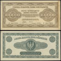 100.000 marek polskich 30.08.1923, seria F, nume