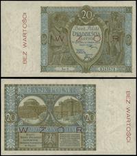 20 złotych 1.03.1926, obustronny poziomy nadruk 