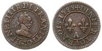 denar turoński 1588/A, Paryż, bardzo ładny, Dupl