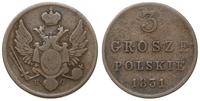3 grosze polskie 1831/K-G, Warszawa, Bitkin 1041