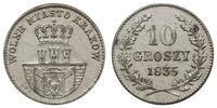 10 groszy 1835, Wiedeń, bardzo ładnie zachowane,