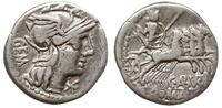 denar 134 pne, Rzym, Aw: Głowa Romy w prawo, za 
