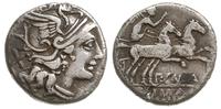 denar 151 pne, Rzym, Aw: Głowa Romy w prawo i zn