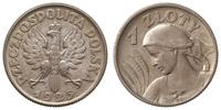 1 złoty  1925., Londyn, kobieta z kłosami, bardz