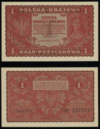 1 marka polska 23.08.1923, seria I-FU, numeracja