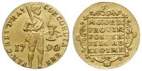 dukat 1790, Utrecht, złoto 3.50 g, Delmonte 965,