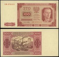 100 złotych 1.07.1948, seria GM 0796463, bez ram