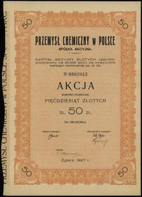 akcja na 50 złotych 1927, Zgierz, numeracja 0003