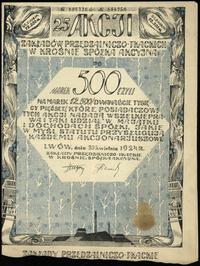 25 akcji po 500 marek = 12.500 marek 30.04.1924,
