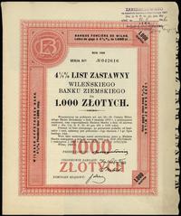 4 1/2 % list zastawny na 1.000 złotych 1929, Wil