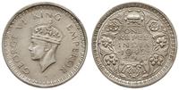 rupia 1942, Bombaj, srebro "500", KM 557.1