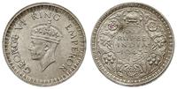 1/2 rupii 1943, Bombaj, srebro "500", KM 522
