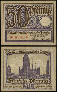 50 fenigów 15.04.1919, numeracja 906940❉, Podcza