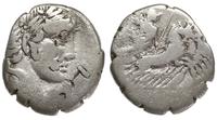 denar II-I w pne, Rzym, Aw: Głowa Apollina w pra