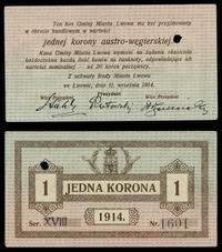 1 korona 11.09.1914, seria XVIII 1601, perforacj
