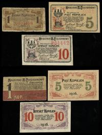 dawny zabór rosyjski, 1, 5 i 10 kopiejek, 1916