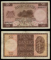 50 guldenów 5.02.1937, seria H, numeracja 090857