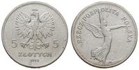 Polska, 5 złotych, 1928 - ze znakiem mennicy
