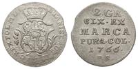 2 grosze srebrne (półzłotek) 1766 FS, Warszawa, 