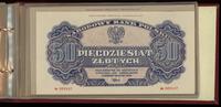 Polska, klaser z zestawem banknotów emisji pamiątkowej z 1974 roku