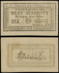 4 złote 4.09.1794, seria 2-A, w ramce po lewej p