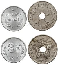 Belgia, zestaw: 2 franki i 10 centimes