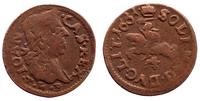 szeląg 1661, Ujazdów, miedziana moneta tzw. “bor