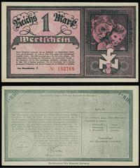 1 Reichs Mark'a ważna do 31.03.1944, bon pomocy 
