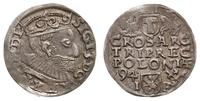 trojak 1594, Poznań, szeroka twarz króla, ale od