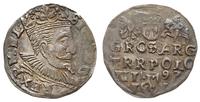 trojak 1597, Lublin, odmiana bez znaku mincerski