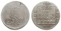 1 grosz srebrny 1766 FS, Warszawa, na rewersie 1