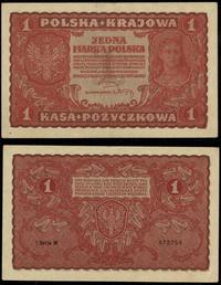 1 marka polska 23.08.1919, seria I-W, numeracja 