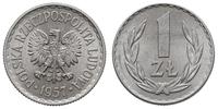1 złoty 1957, Warszawa, piękne, Parchimowicz 213