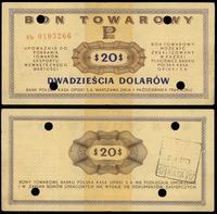 Polska, bon na 20 dolarów, 01.10.1969