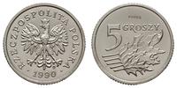 5 groszy 1990, Warszawa, Nikiel -próba, Parchimo