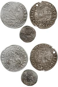 lot 3 monet, 1. grosz 1547 Wilno (przedziurawion