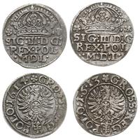 lot 2 sztuk monet, 1. grosz 1613, Kraków, 2. Gro