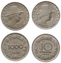 zestaw: 1.000 koron (1924) i 10 groszy (1925), W