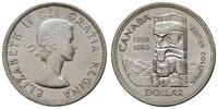 dolar 1958, "British Columbia", srebro "800" 23.