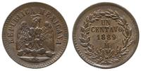 centavo 1889, Meksyk, miedź, rzadkie w tak piękn