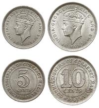 zestaw: 10 centów (1941) Kalkuta, 5 centów (1945