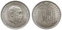 5 pesos 1949, Madryt, nikiel, pięknie zachowane,
