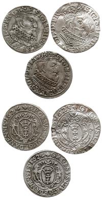Polska, zestaw: 3 x grosz, 1 x 1623, 2 x 1624 (różne egzemplarze)