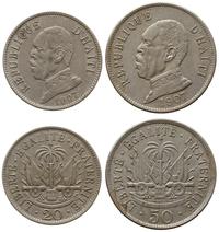zestaw: 20 i 50 centimes 1907, miedzionikiel, ra
