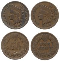zestaw: 2 x 1 cent 1897, 1898, brąz, razem 2 szt