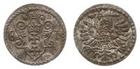 denar 1581, Gdańsk, lekko gięty, patyna, CNG 126