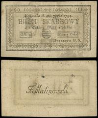 4 złote 4.09.1794, seria 1-L, poplamione, Lucow 