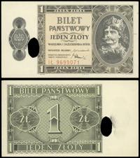 1 złoty 1.10.1938, seria IŁ, numeracja 9699071, 
