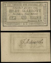 4 złote polskie 4.09.1794, seria 1-C, w ramce u 