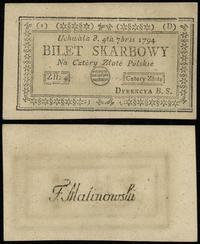 4 złote polskie 4.09.1794, seria 1-D, Lucow 43d 